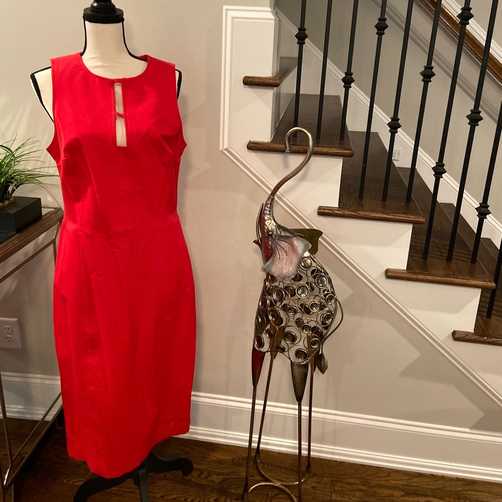 NWT Banana Republic Red Sheath Dress-Size 14